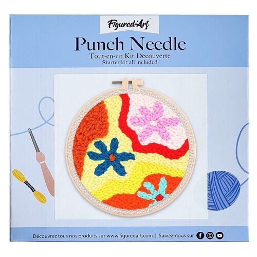 Kit Punch Needle DIY Dégradé de Fleurs