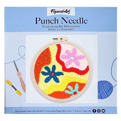 DIY Punch Needle Kit Gradient of Flowers