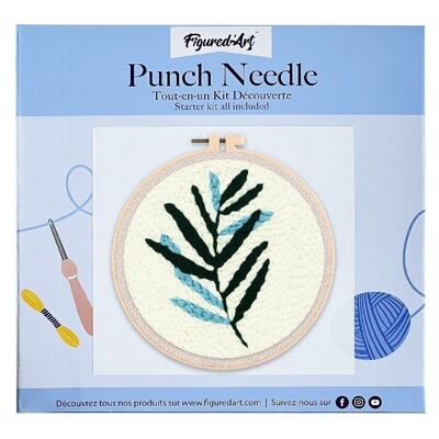 Kit Punch Needle DIY Feuille bi-colore