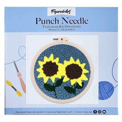 Kit Punch Needle DIY Tournesols