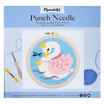 DIY Swan Love Punch Needle Kit