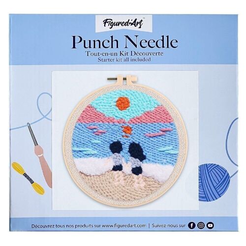 Kit Punch Needle DIY Sur la Plage