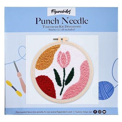 DIY Punch Needle Kit Tulip ready to bloom