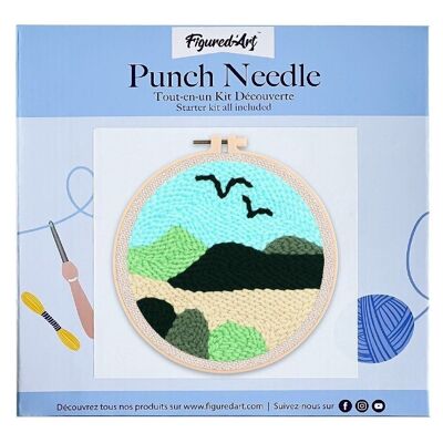 Vögel im Himmel DIY Punch Needle Kit