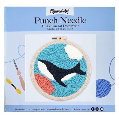 DIY Punch Needle Kit Orca in the Sea