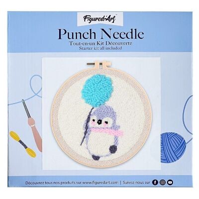 DIY Hedgehog and Balloon Punch Needle Kit