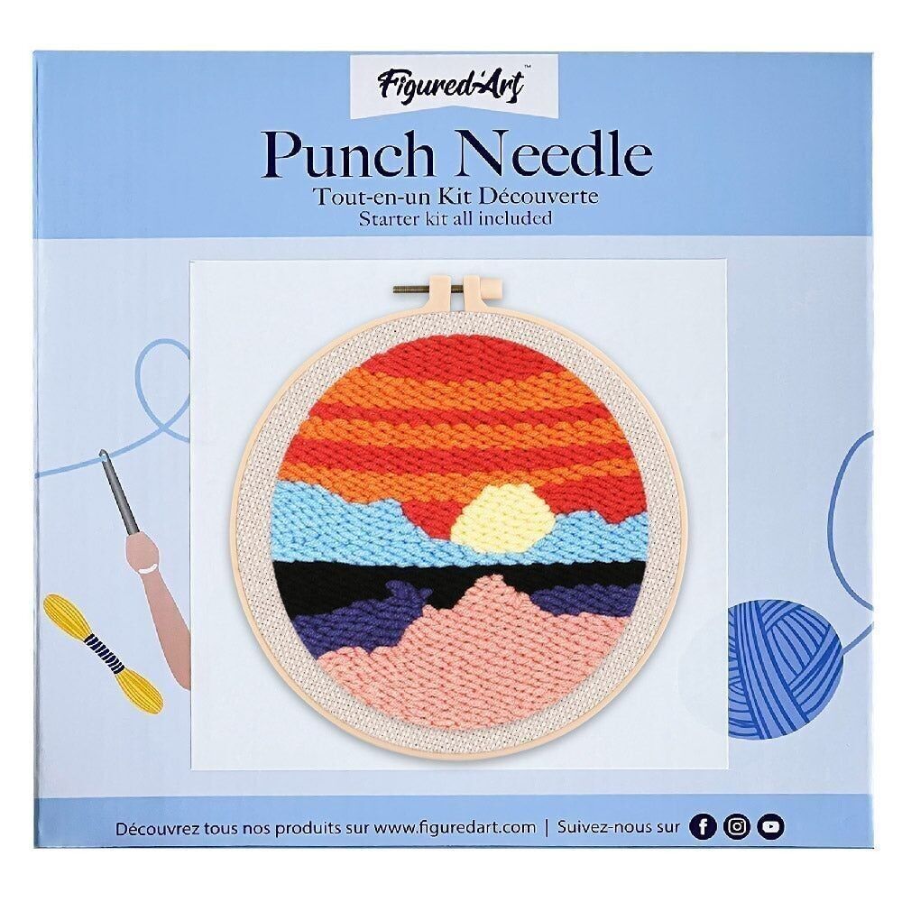 DIY Punch Needle Kit mit Blick auf das Meer