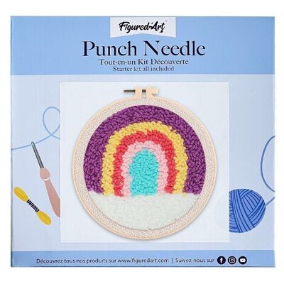 Kit Punch Needle DIY Arc en Ciel