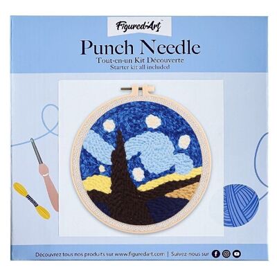 Kit Punch Needle DIY Belle Nuit Etoilée