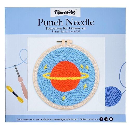 Kit Punch Needle DIY Planète Saturne