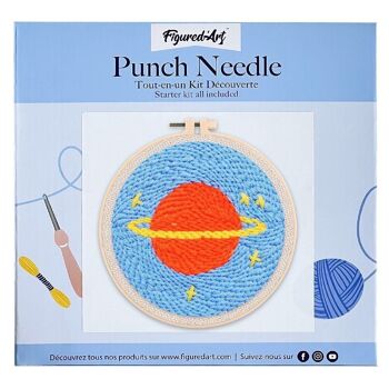 Kit Punch Needle DIY Planète Saturne 1