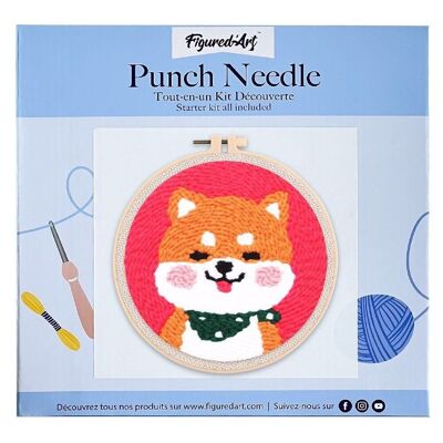 Shiba Inu Dog DIY Punch Needle Kit