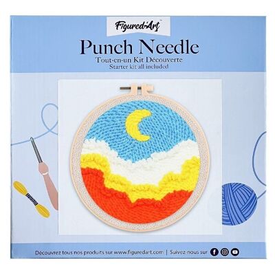 Kit Punch Needle DIY Ciel et Nuage