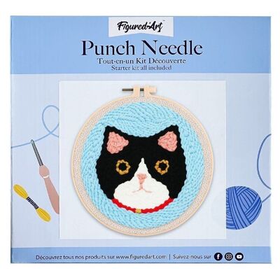 DIY Cat Head Punch Needle Kit
