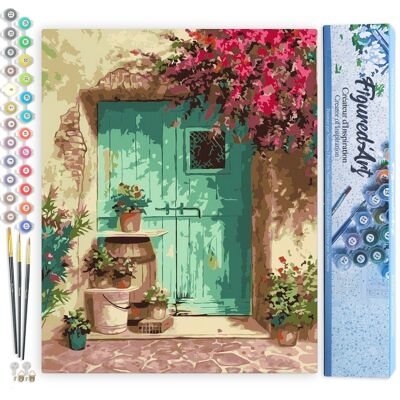 Paint by Number DIY Kit - Flower Entrance - Rolled Canvas