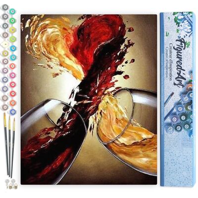 Paint by Number DIY Kit - Wine Blends - Rolled Canvas