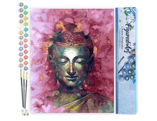 Peinture par Numéro Kit DIY - Bouddha précieux - Toile roulée