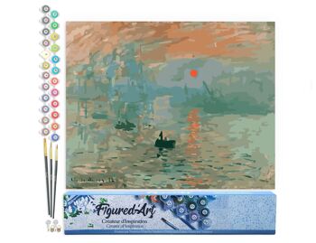 Peinture par Numéro Kit DIY - Monet impression soleil levant - Toile roulée 1