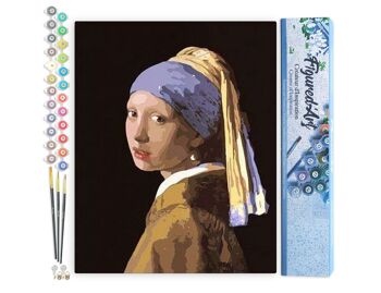 Peinture par Numéro Kit DIY - Vermeer la jeune fille à la perle - Toile roulée 1
