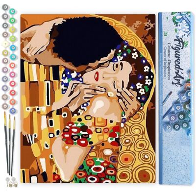 Paint by Number DIY Kit - Tender Kiss - Rolled Canvas