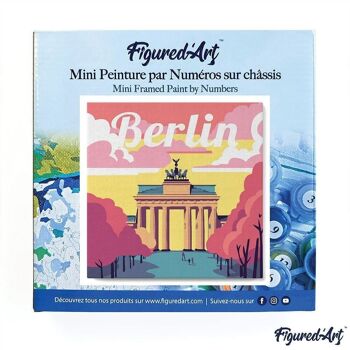 Mini Peinture par Numéros - Kit DIY 20x20cm avec cadre Berlin 3