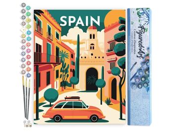 Peinture par Numéros Kit DIY - Affiche Vintage Séville - Toile roulée 1