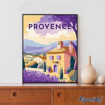 Peinture par Numéros Kit DIY - Affiche Vintage Provence - Toile roulée 4