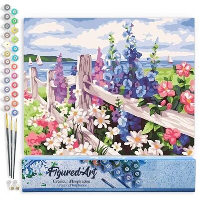 Paint by Number DIY Kit - Flower Hedge - Rolled Canvas