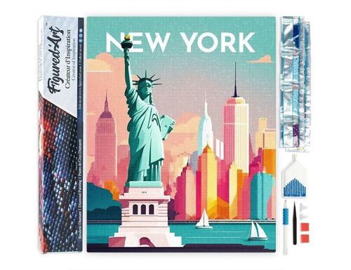 Kit de Broderie Diamant 5D - Diamond Painting DIY Affiche Poster New York