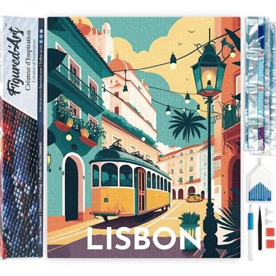 5D Diamond Embroidery Kit - DIY Diamond Painting Poster Lisbon Poster