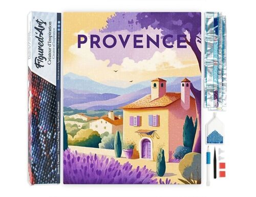 Kit de Broderie Diamant 5D - Diamond Painting DIY Affiche Poster Provence
