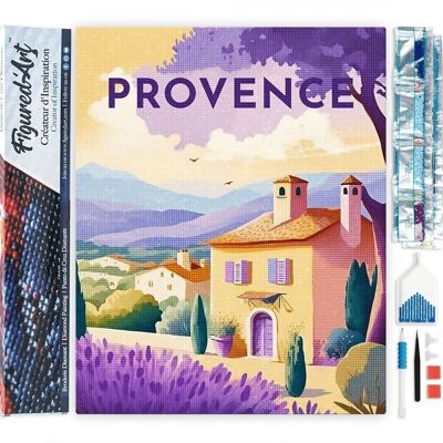 Kit de Broderie Diamant 5D - Diamond Painting DIY Affiche Poster Provence