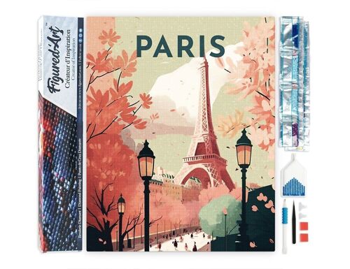 Kit de Broderie Diamant 5D - Diamond Painting DIY Affiche Poster Paris 2