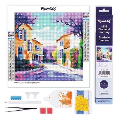 Diamond Painting - DIY Diamond Embroidery kit Mini 25x25cm rolled canvas - Spring in Provence