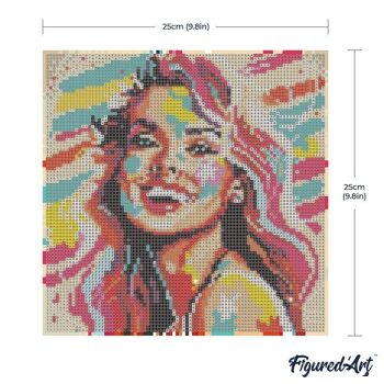 Diamond Painting - Broderie Diamant DIY kit Mini 25x25cm avec cadre - Blonde Pop Art 5