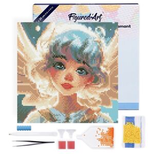 Diamond Painting - Broderie Diamant DIY kit Mini 25x25cm avec cadre - Petit Ange Doux