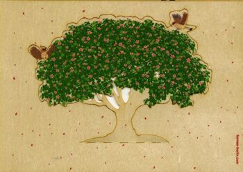Arbre de printemps - carte de voeux en bois avec motifs pop-up 2