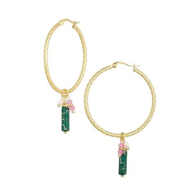 Earring Jade - Gold