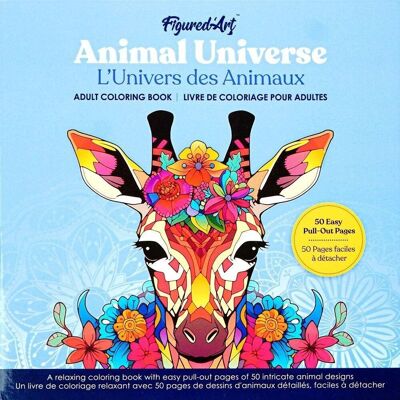 Malbuch für Erwachsene – Die Welt der Tiere – 50 Seiten