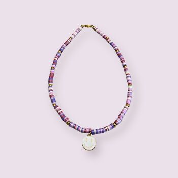 Collier Be Happy lilas multicolore 3