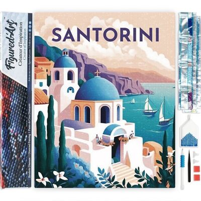 5D Diamond Embroidery Kit - Diamond Painting DIY Poster Santorini Poster