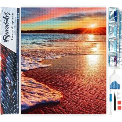 5D-Diamant-Stickset – Diamant-Malerei zum Selbermachen, Meeresschaum am Strand