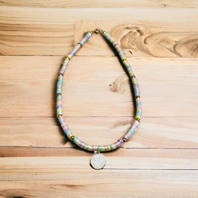 Be Happy pastel multicolored necklace