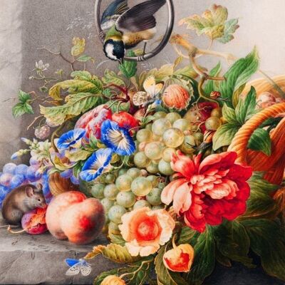 DIY-Kreuzstich-Stickset – Blumen und Früchte – Herman Henstenburgh