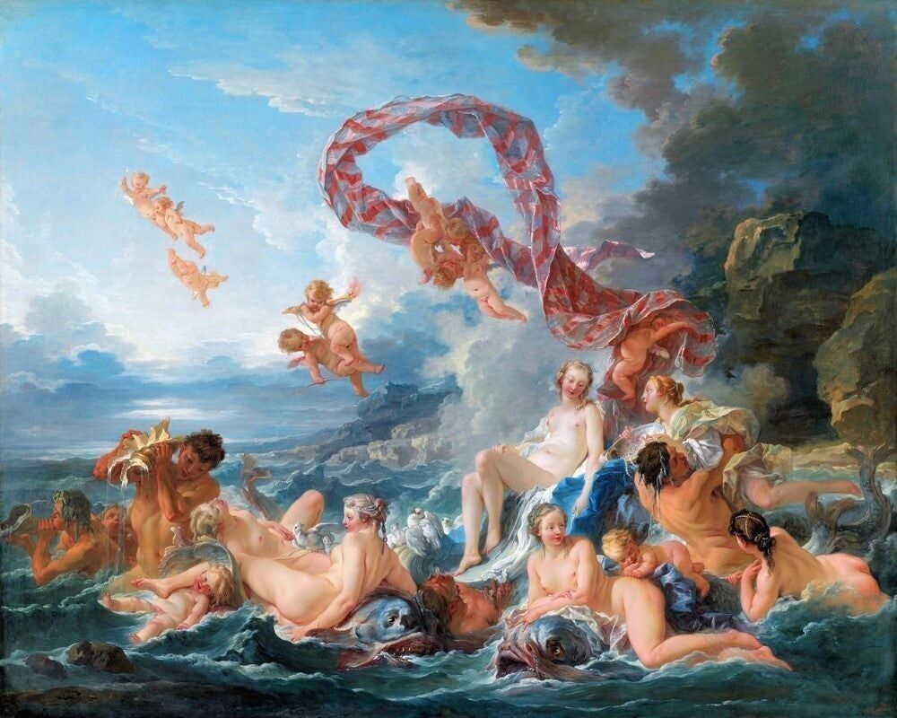 DIY Cross Stitch Embroidery Kit - The Triumph of Venus - François Boucher