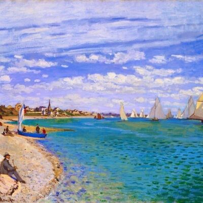 DIY-Kreuzstich-Stickset – Regatten in Sainte-Adresse – Monet