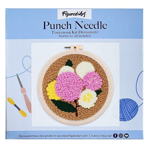Kit Punch Needle DIY Bouquet de Fleurs