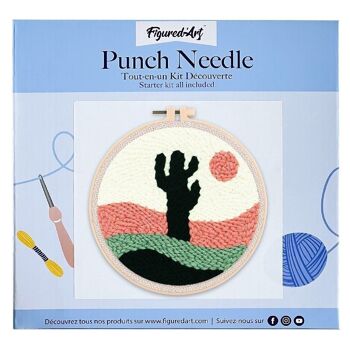 Kit Punch Needle DIY Cactus dans le Désert 1