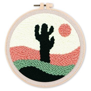 Kit Punch Needle DIY Cactus dans le Désert 2