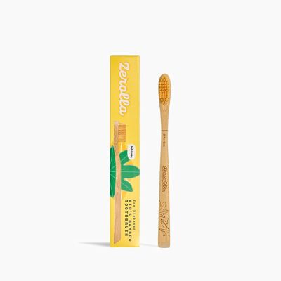Cepillo de dientes de bambú de base biológica Zerolla Eco - Niños